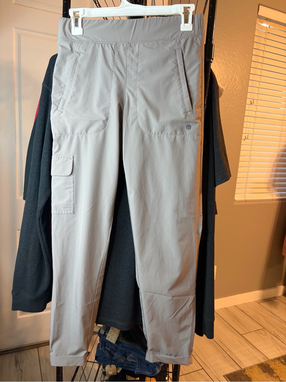 Apana Light Gray Women's Cargo Track Pants